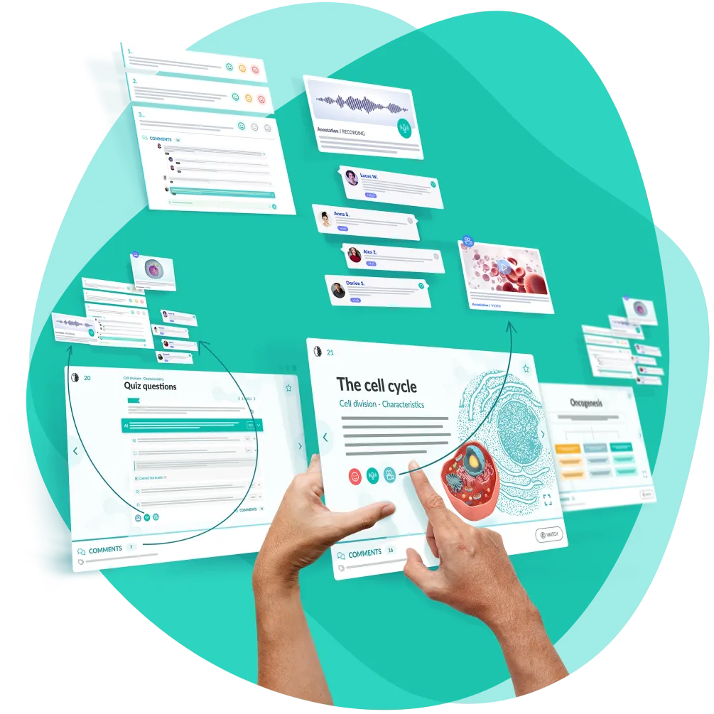 A hero image of atomic content at Bethink